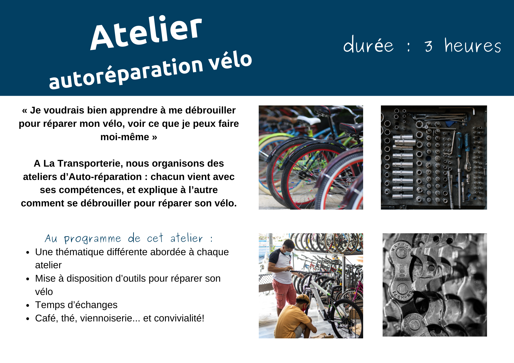 présentation atelier auto-réparation vélo