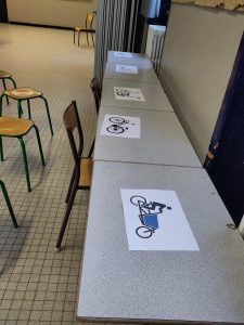 Intervention dans le collège de Notre Dame de cours, pour parler Vélo